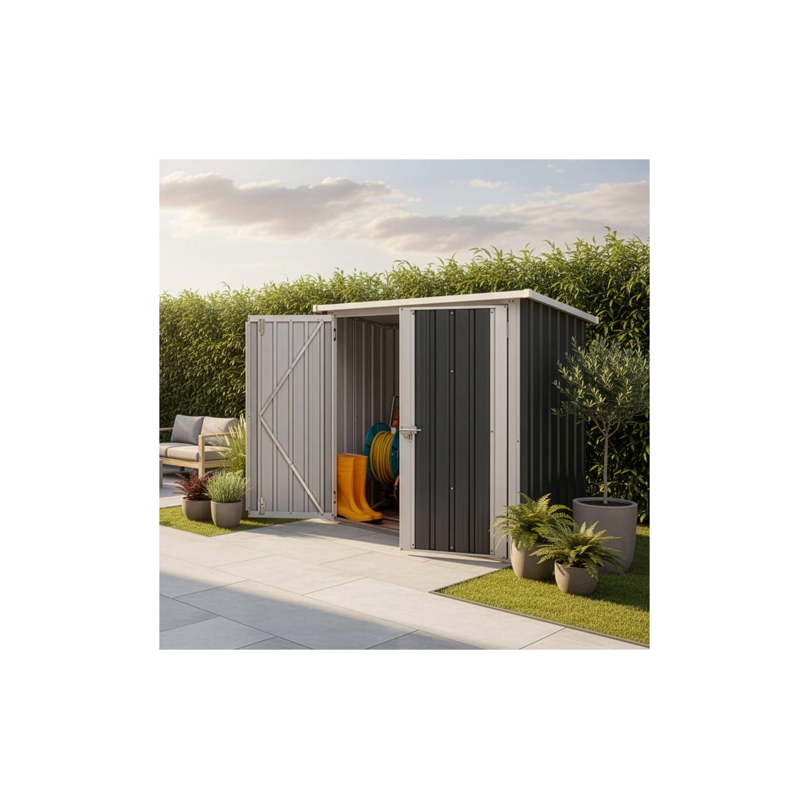 HOME DELUXE Geräteschuppen aus verzinktem Stahl BOHIO XXS - 147 x 86 cm