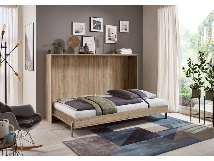 freiraum Klappbett Juist (BxHxT: 212x134x43 cm) in EICHE SAEGERAU-NACHBILDUNG