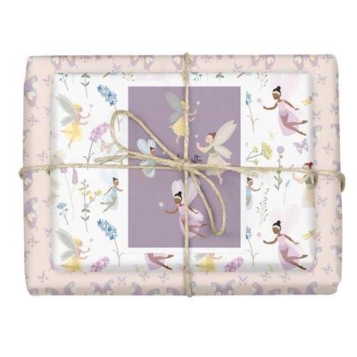 Geschenkpapier-Set für Kinder: Feen/ Elfen und Schmetterlinge