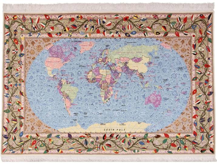 Täbriz 70Raj Seidenkette Teppich 194x288 Handgeknüpft Orientteppich Perserteppich Wolle mit Seide
