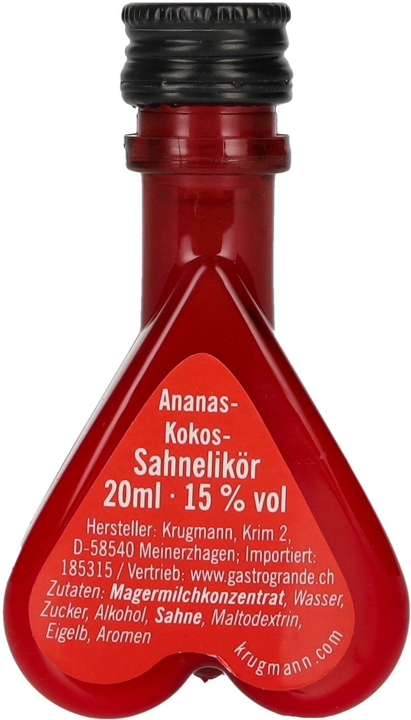 Schöne Möpse Ananas-Kokos Sahnelikör 15% Vol. 0,02l PET