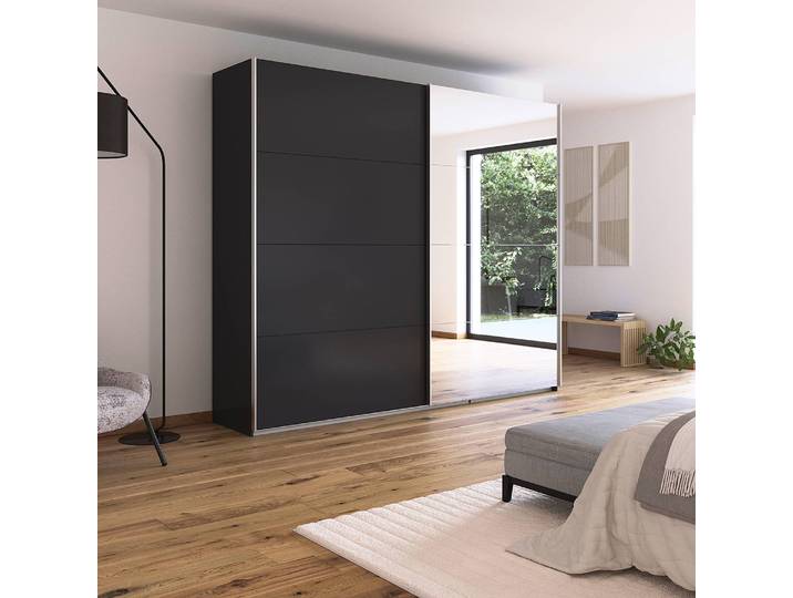 Armoire - Miroir 271cm Gris/Gris métallisé
