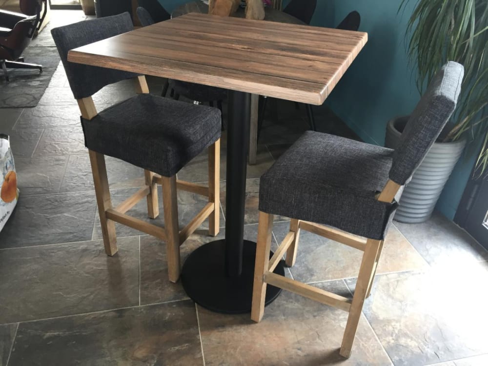 Mathi Design Table haute carrée en bois oakland Marron 0x103x60cm