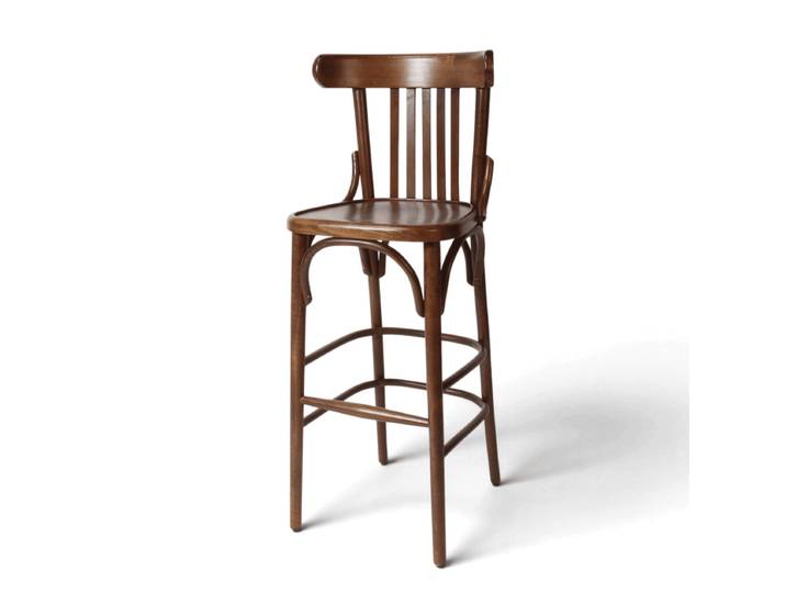 Chaise de bar Bistrot CHATELET - Bois de Hêtre - Teinte Noisette