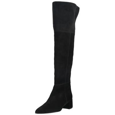 Overkneestiefel HÖGL "Högl Stiefel Veloursleder", Damen, Gr. 41, schwarz, Veloursleder, Schuhe