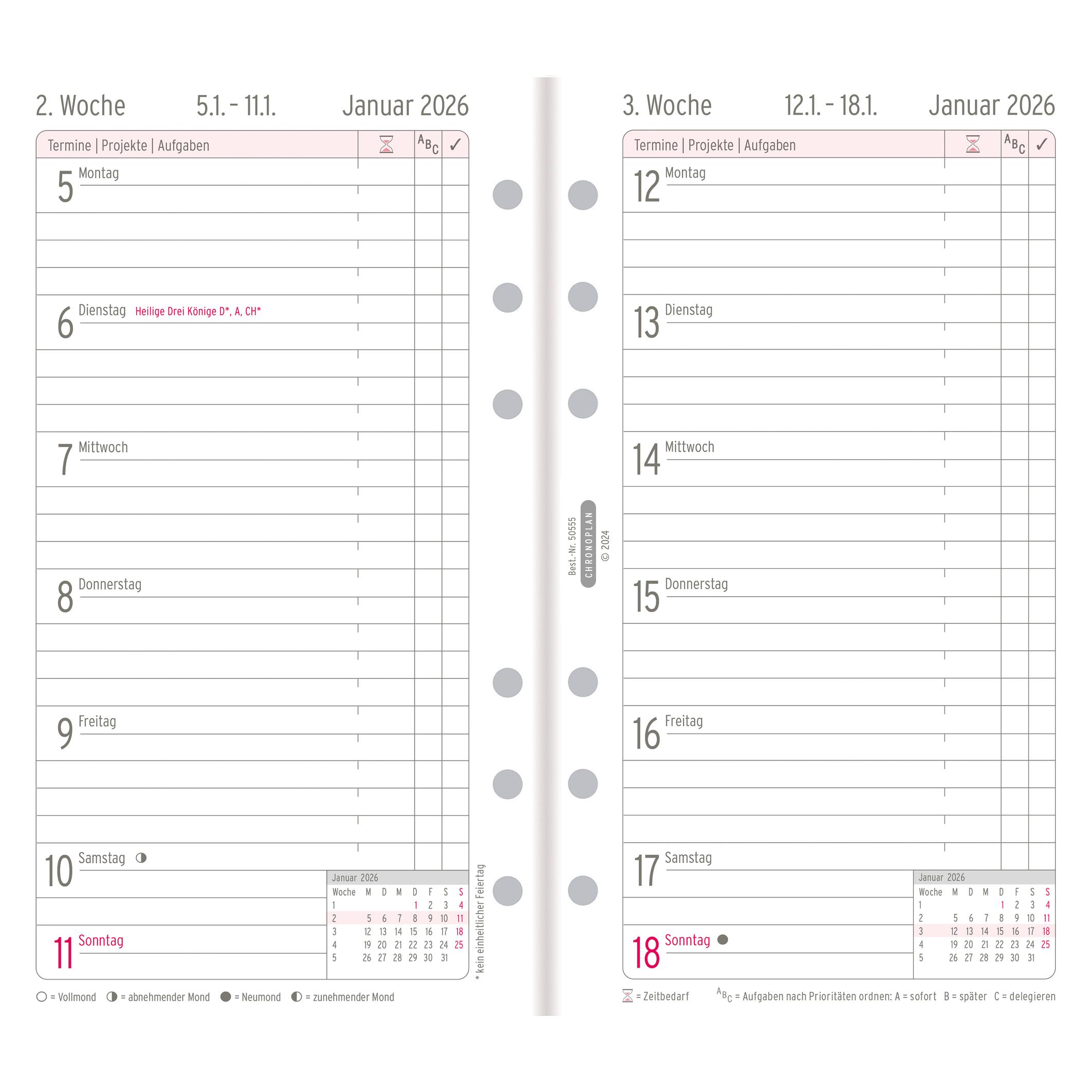 Chronoplan Wochenplan (1 Woche / 1 Seite) (50556)