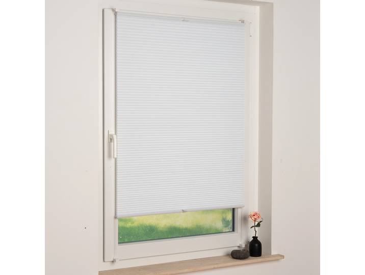 Wabenplissee LIEDECO Liedeco Wabenplissee – Tageslichtqualität, blickdicht , weiss (weiß), B:60cm H:130cm, Plissees, Wabenplissee, Tageslichdurchlässig, blickdicht, Einfache Montage ohne Bohren