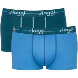 Sloggi Herren Hipster 2er Pack - Start Hipster C2P box, Boxershort, Baumwolle Blau / L