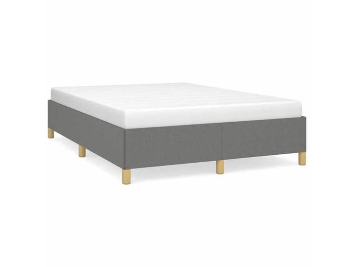 Elégance-Chic Lit 2 places - Cadre de lit double sans matelas - gris foncé 152x203 cm tissu_05258