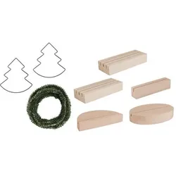 KARIN JITTENMEIER Kreativ-Set Holzständer & Metall-Tannen 8tlg.