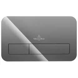Villeroy und Boch Betätigungsplatte 922400RA 26,9x16,1x1,3cm, Oberfläche Sicherheitsglas, Glossy Grey