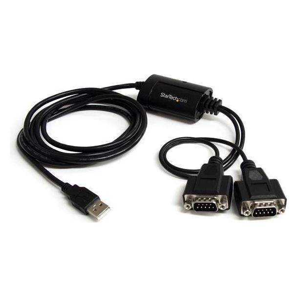 StarTech 2 Port USB To Serial Cable (1.80 m, USB 2.0) (ICUSB2322F)
