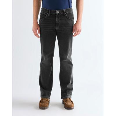 Bootcut-Jeans WRANGLER "Jacksville", Herren, Gr. 30, Länge 30, grau (schwarz_out), Denim/Jeans, Obermaterial: 99% Baumwolle, 1% Elasthan, bootcut fit lang, Jeans, Bootcut fit