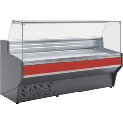 Vitrine-theke mit flachglas für metzgerei in rot - 2465x1080x1235 mm - 1360 W 230/1V - 24M30241 Eurast