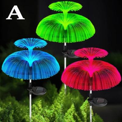 Uplift Picks Color Changing Solar Jellyfish Garden Lights Waterproof LED Pathway Lawn Decor a 2 Pcs