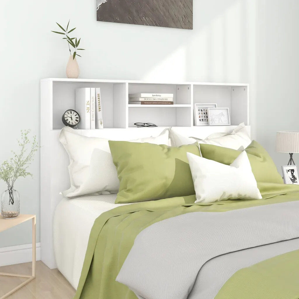 Alpen Home Melby Headboard Cabinet White Double (4'6)