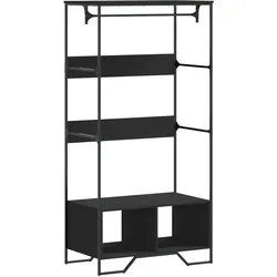 vidaXL Kleiderständer Schwarz 90x50x180 cm Holzwerkstoff