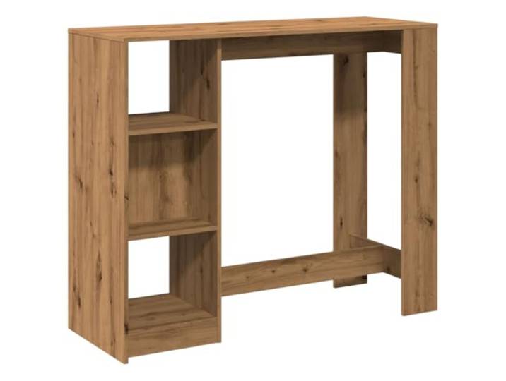 Roanoer Bartisch mit 4 Regalfächern Artisan-Eiche 124x46x103,5 cm Vielseitiger Stehtisch für Küche und Essbereich mit praktischer Seitenablage und stabiler Wandbefestigung.