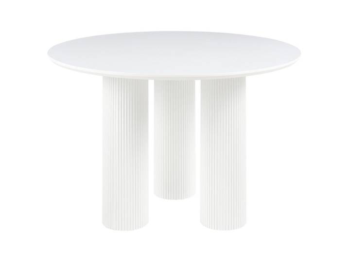 Beliani Esstisch Weiß 120/120 cm Tulemalu, Rund, 120x75x120 cm, Esszimmer, Esstische