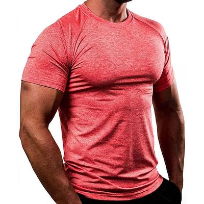 Modisches Muskel-T-Shirt für Herren, Fitnessstudio, Training, Kurzarm, athletisches Bodybuilding-Stretch-T-Shirt, schwarz