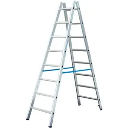 Doppelleiter Krause Stabilo - 2x8 Sprossen beidseitig besteigbare Sprossenleiter