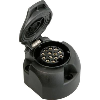 IWH 010209 Anhänger-Steckdose [Steckdose 13polig - Stecker 13polig] Kunststoff