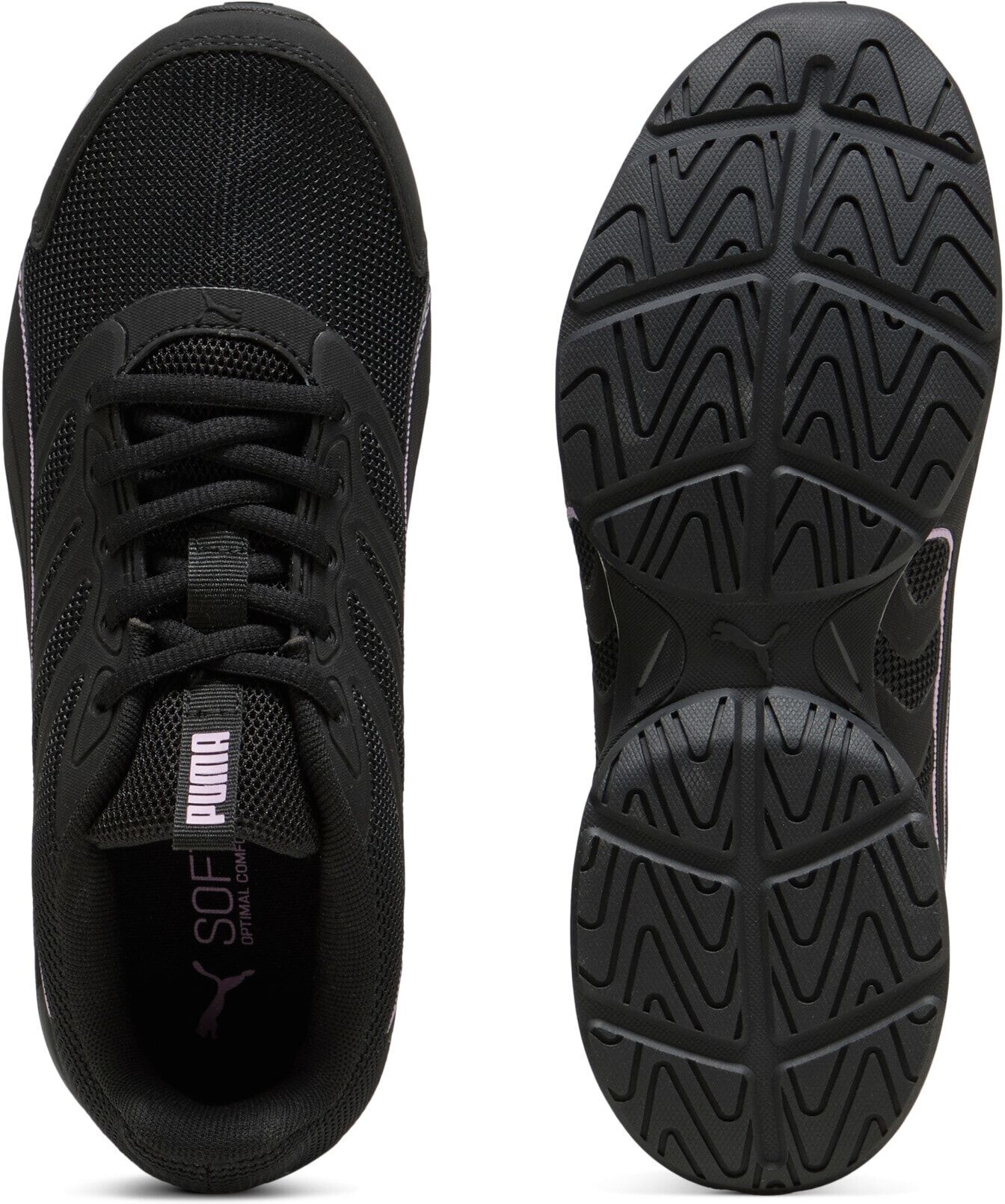 Sneaker PUMA "ELECTRO", Gr. 40,5, schwarz (puma schwarz, mauve glow), Synthetik, Schuhe Sneaker, für sportliche Aktivitäten und Streetwear, mit Schnürung puma schwarz, mauve glow 40,5