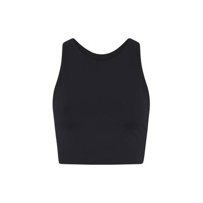 Sport-BH "Girlfriend Collective Rib Dylan Bra", Damen, Gr. M, Cup 0, schwarz, 79% Polyester (Recycelt), 21% Elasthan, GIRLFRIEND COLLECTIVE, BHs Sport-BH