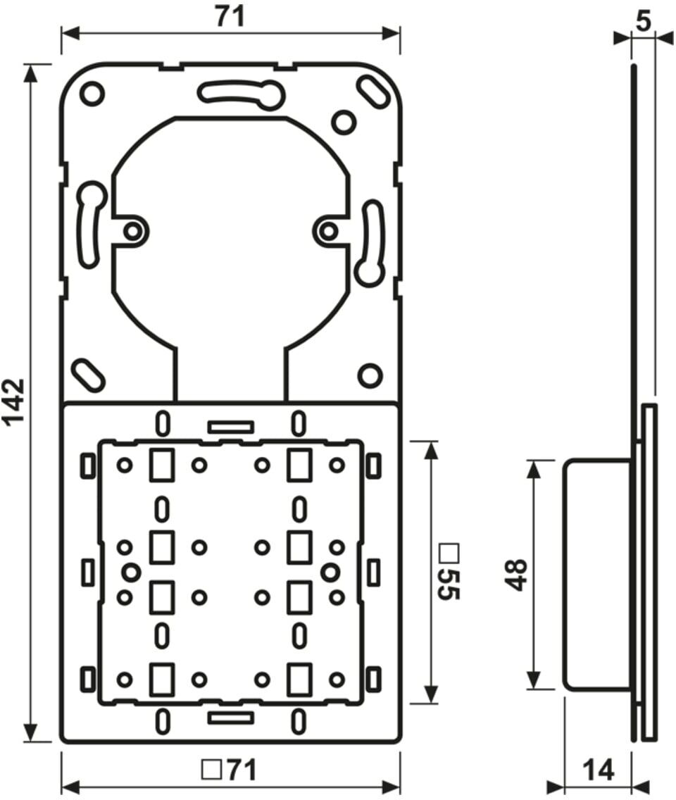 Jung Tastsensor-Erweiter.Modul Universal 4-fach 4094 TSEM (4094TSEM)
