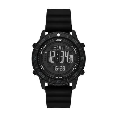 Chronograph SKECHERS "Adventure Sport", schwarz, Armbanduhren, Herren, Chronograph, Quarzuhr, Armbanduhr, Herrenuhr, Silikonarmband, digital, Tag