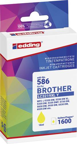 Edding Druckerpatrone ersetzt Brother LC3219XLY Kompatibel Gelb EDD-586 18-586-01