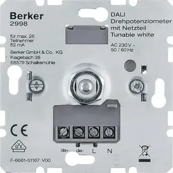 Hager/Berk DALI Drehpotenziometer Tunable wh m.Netzt. 2998