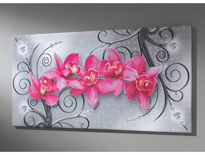 Bild mit dem Titel Orchideen, Rosa-Silber