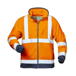 ELYSEE Warnschutz Fleecejacke Benedikt Gr. XL orange/marine