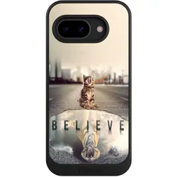 Nivocase Hülle für Google Pixel 9a Handyhülle NIVOcore Case Schwarz Motivation Tiere Tiger (Google Pixel 9a), Smartphone Hülle, Schwarz