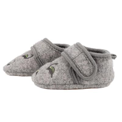 Lauflernschuh MAXIMO, Baby, Gr. 19/20, grau (graumeliert), Obermaterial: 100% Wolle, Schuhe Lauflernschuh