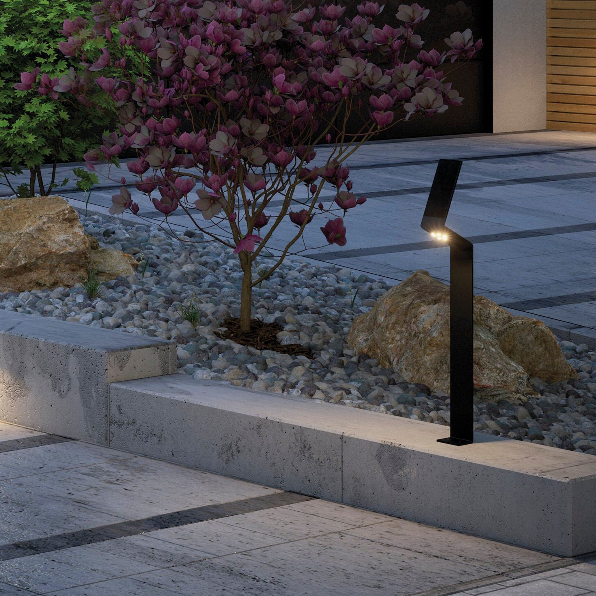 Paulmann - Outdoor Ilias 1.2W LED Solar Bollard Light with Motion Detection in Anthracite