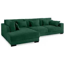 filippo Ecksofa Marsala Cord Grün Dunkelgrün
