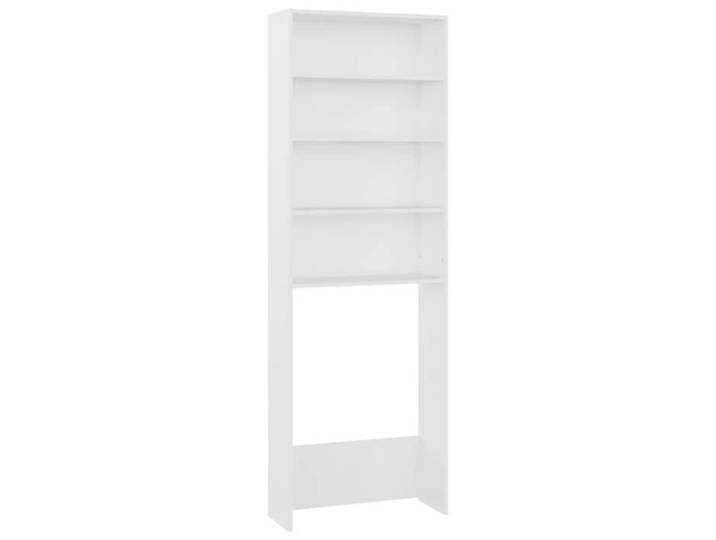 Meuble de salle de bain - DUOKON - Armoire pour machine à laver - Blanc - 64x24x190 cm - Montage facile