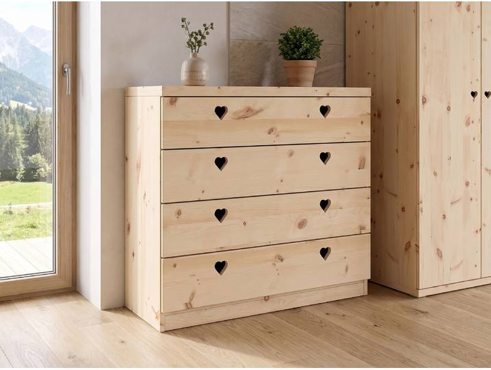 Zirbenkommode „Heidi“ 100 cm Massivholz Zirbe