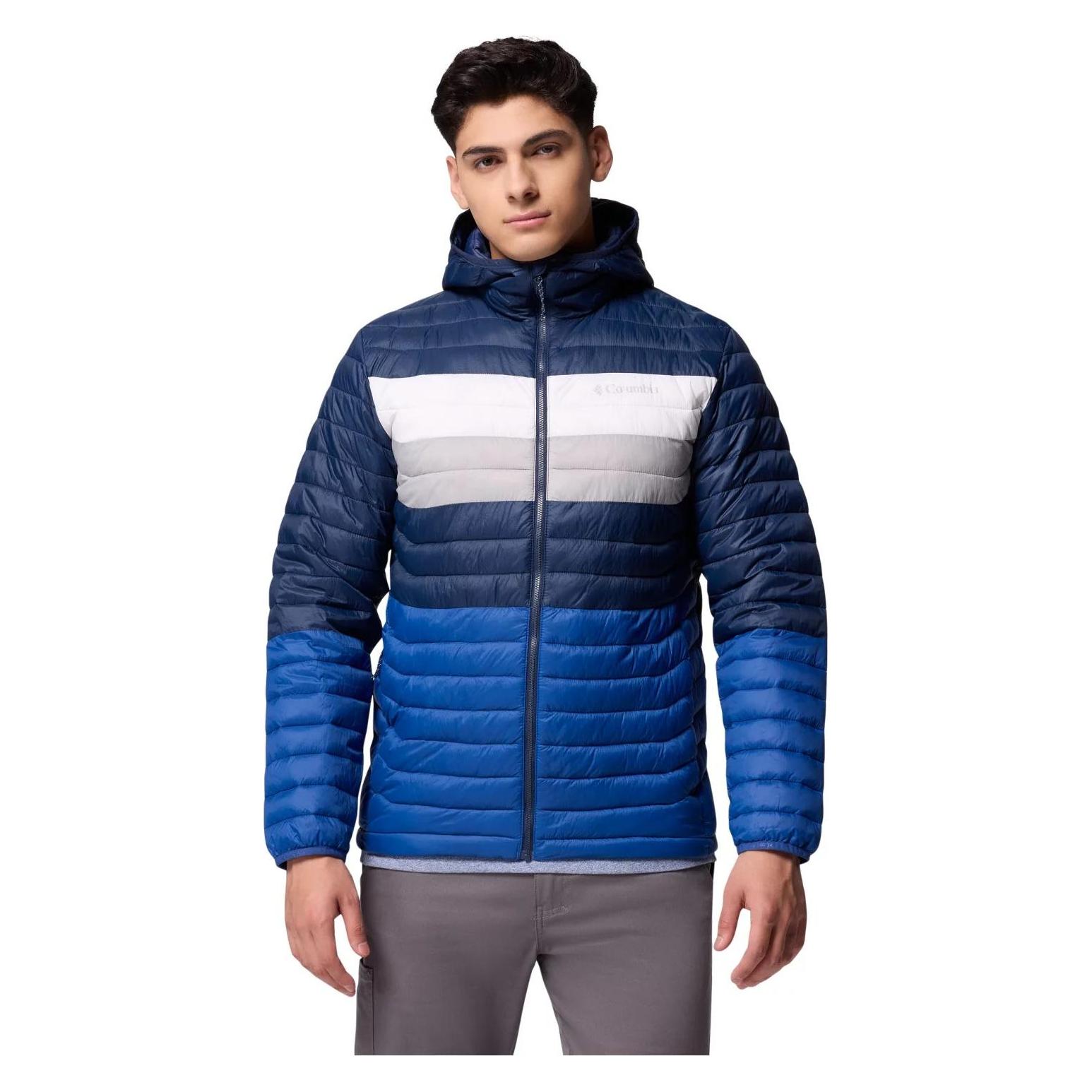 Columbia Powder Pass Hooded Jacket, Mannen, Blauw, Jasje, maat: M (M) (2134131)