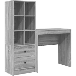 vidaXL Schreibtisch mit Schubladen 2 pcs Graues Sonoma