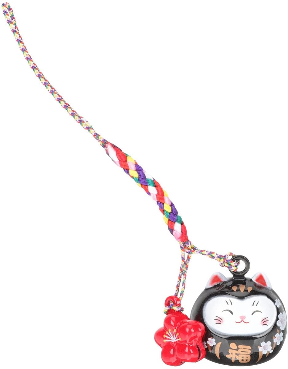 Dailygoods Maneki Neko Telefoonhanger en Sleutelhanger voor Fengshui Geluk