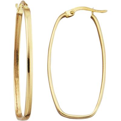 Paar Creolen FIRETTI "Schmuck Geschenk Gold 375 Ohrschmuck Ohrringe", gold (gelbgoldfarben), Ohrringe, Damen, Gelbgold 375