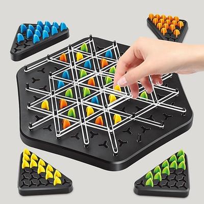 Kettendreieck-Schachspiel, geometrisches Schachspiel, Brettspiele für den Familienabend, Familienspiele für Kinder und Erwachsene, 2 bis 4 Spieler