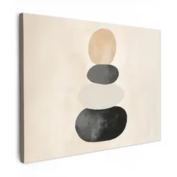 LEINWANDBILD Japandi - Wabi sabi - Beige Wandbilder 80x60 cm