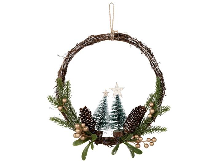 Weihnachtskranz aus Zweigen