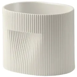 Muuto Ridge Pflanzentopf, höhe 15 cm, off white