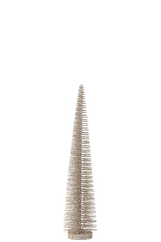 J-Line Decoratieve Kerstboom met Glitter in Greige - Medium