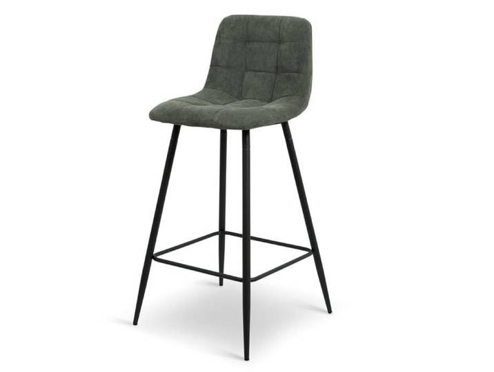 Milton & Oldbrook Velours Côtelé Tabouret de Bar Rome Vert